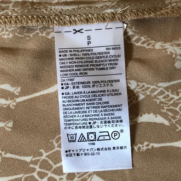 Banana Republic Tan Boyfriend Popover Top Giraffe - Picture 11 of 12